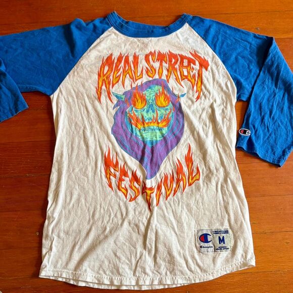 Real Street Festival 2019 - Baseball-Style Concert T-Shirt Unisex (M) - Picture 1 of 6